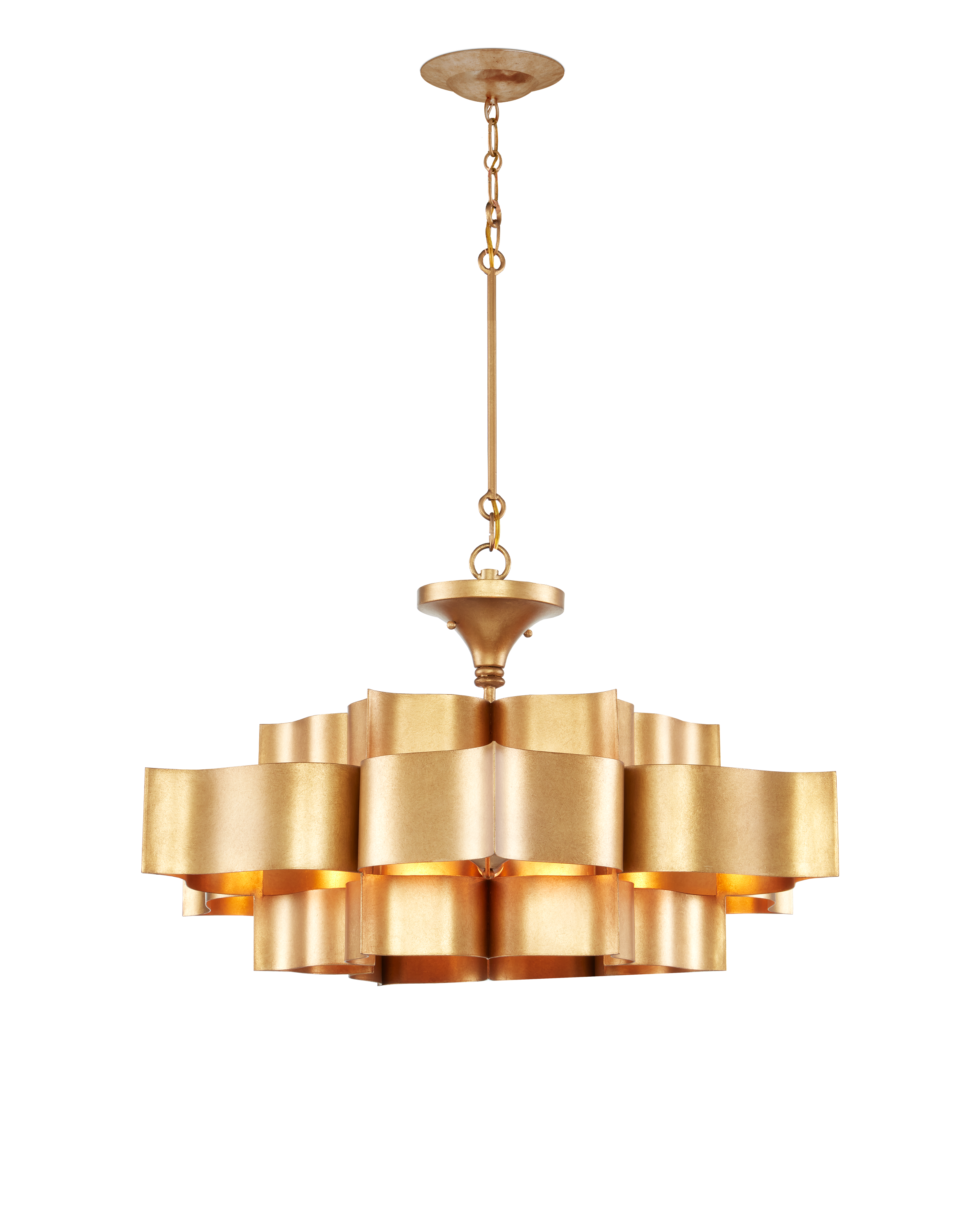 Grand Lotus Large Gold Chandelier