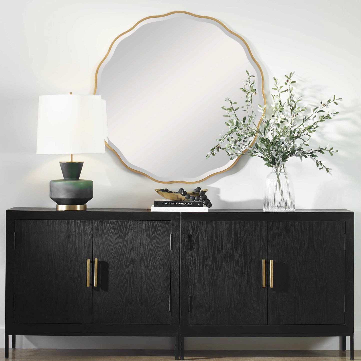 Uttermost Aneta Gold Round Mirror