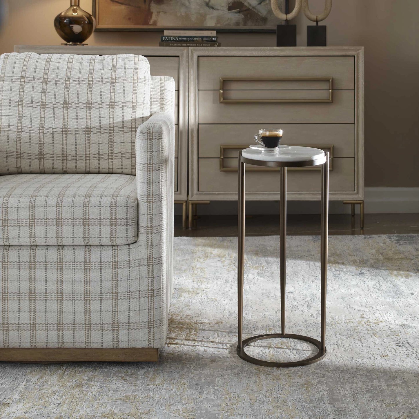 Uttermost Mercier Round Marble Accent Table