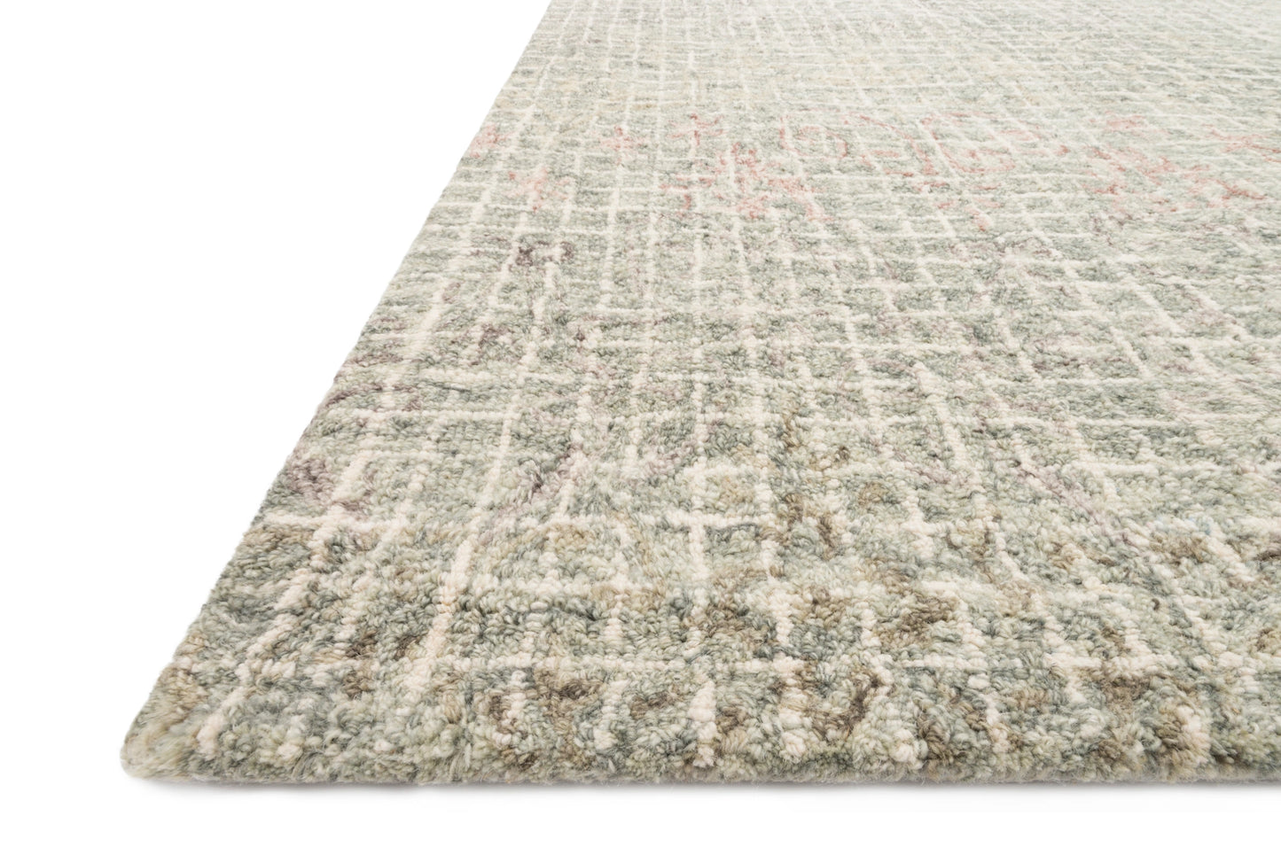 Loloi Tatum Grey / Blush 18" x 18" Sample Rug