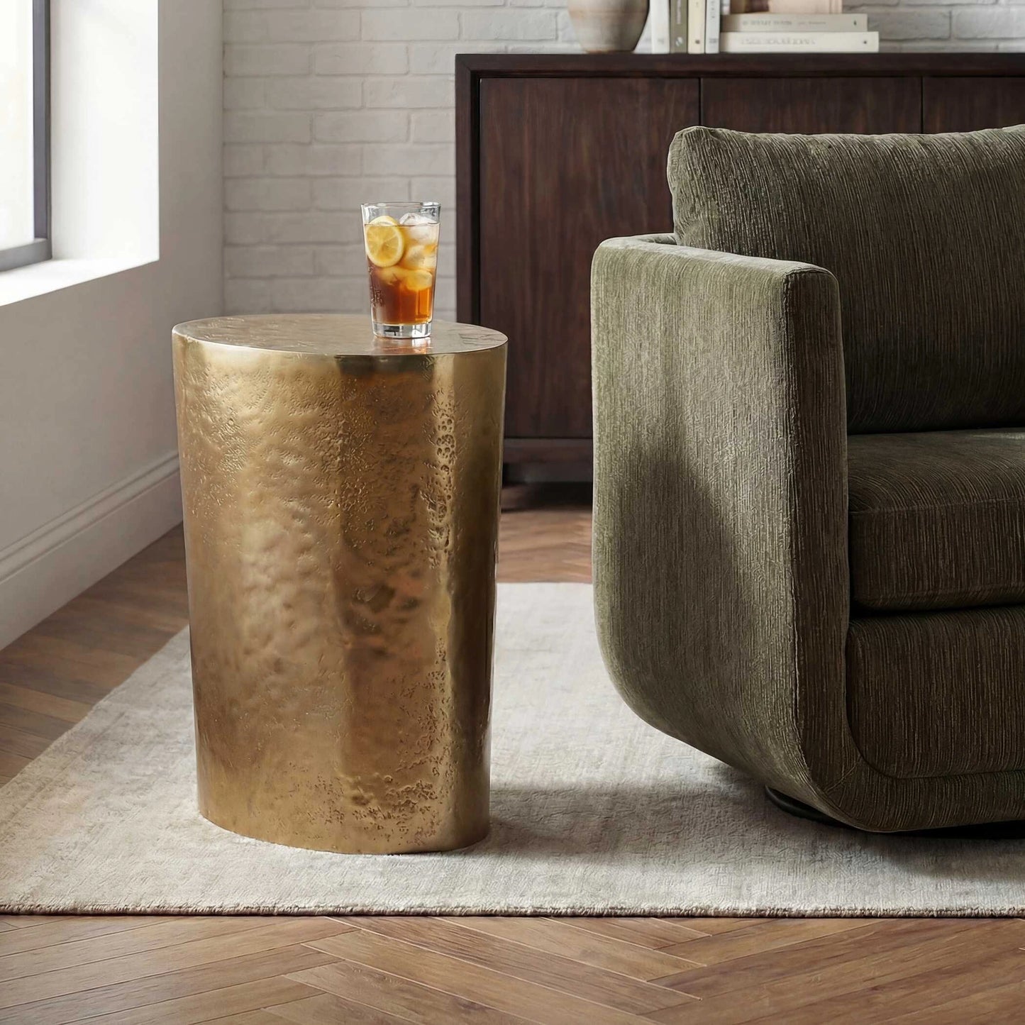 Uttermost Morroni Brass Accent Table
