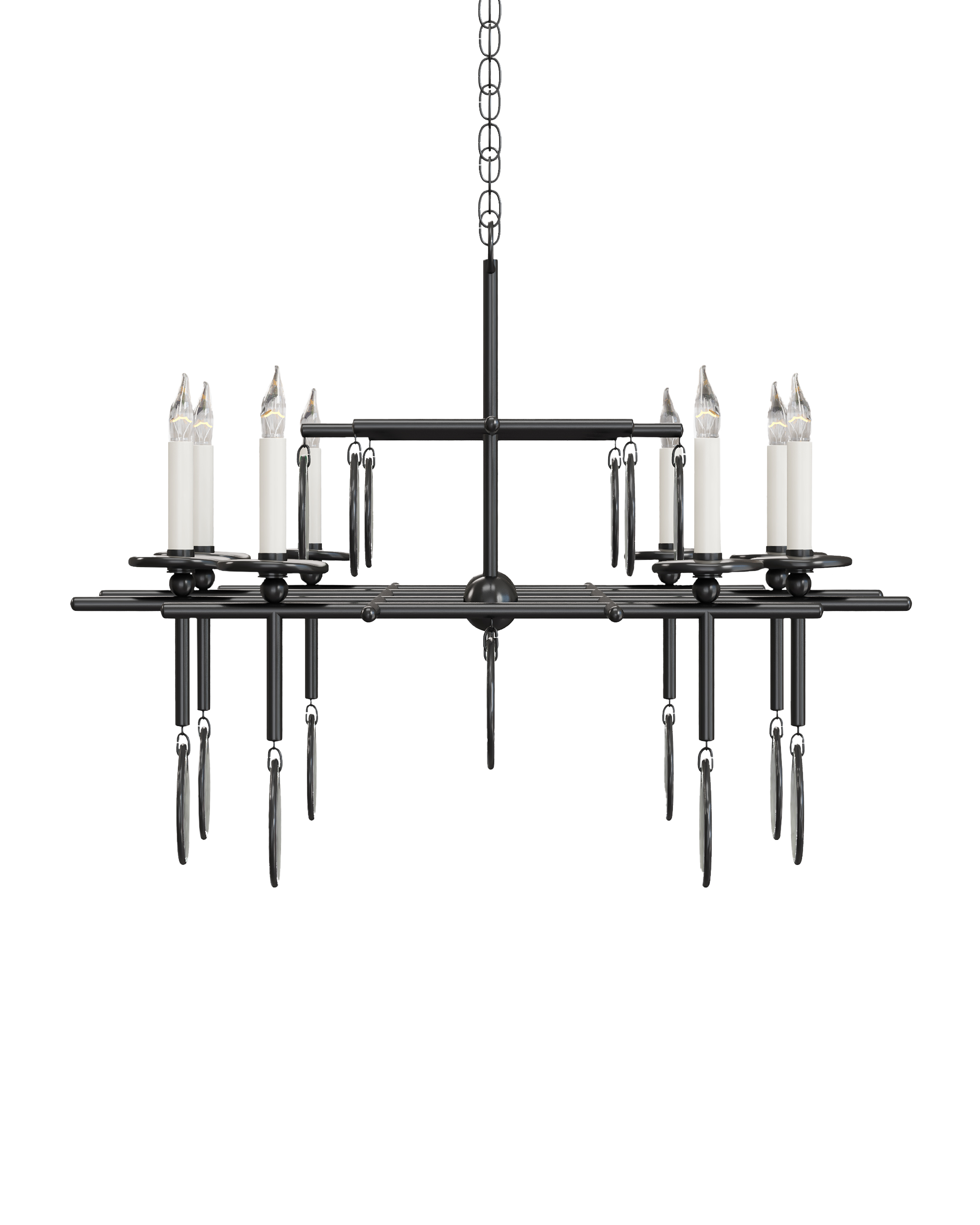 Sethos Black Rectangular Chandelier