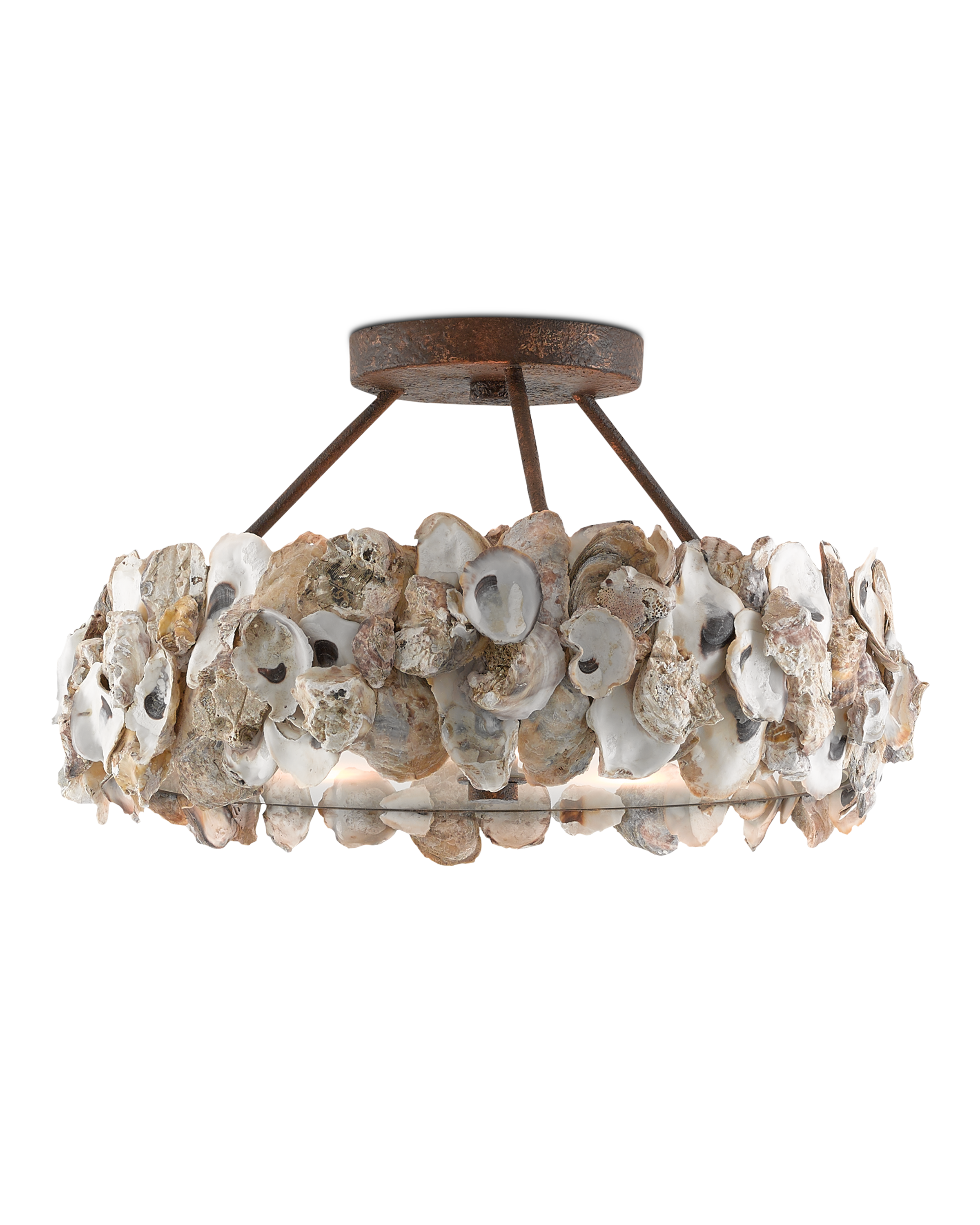 Currey & Company Oyster Shell Semi-Flush Mount - Thumbnail 3