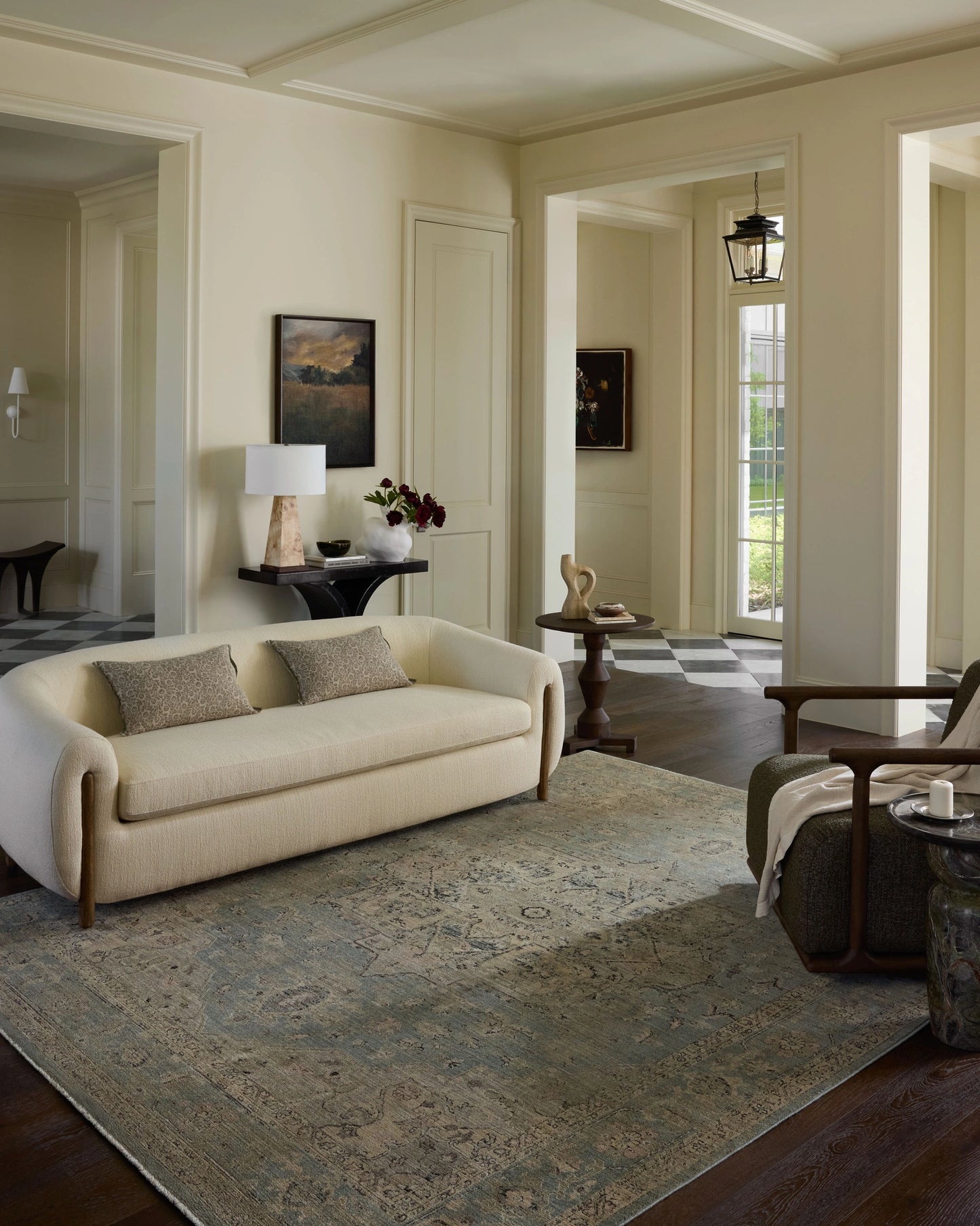 Loloi Briar Sky / Moss 5'-3" x 7'-6" Area Rug