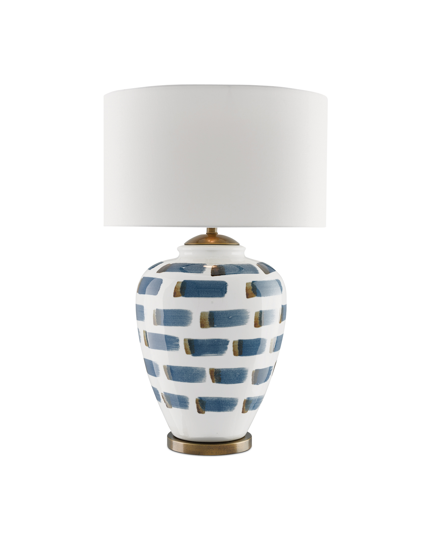 Brushstroke Blue & White Table Lamp.