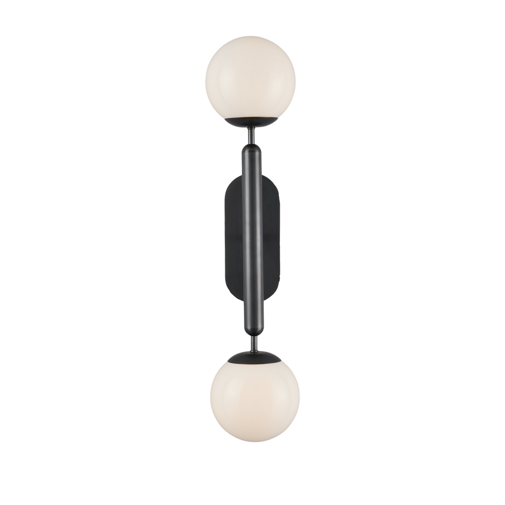 
                      
                        Barbican Double-Light Bronze Wall Sconce.
                      
                    
