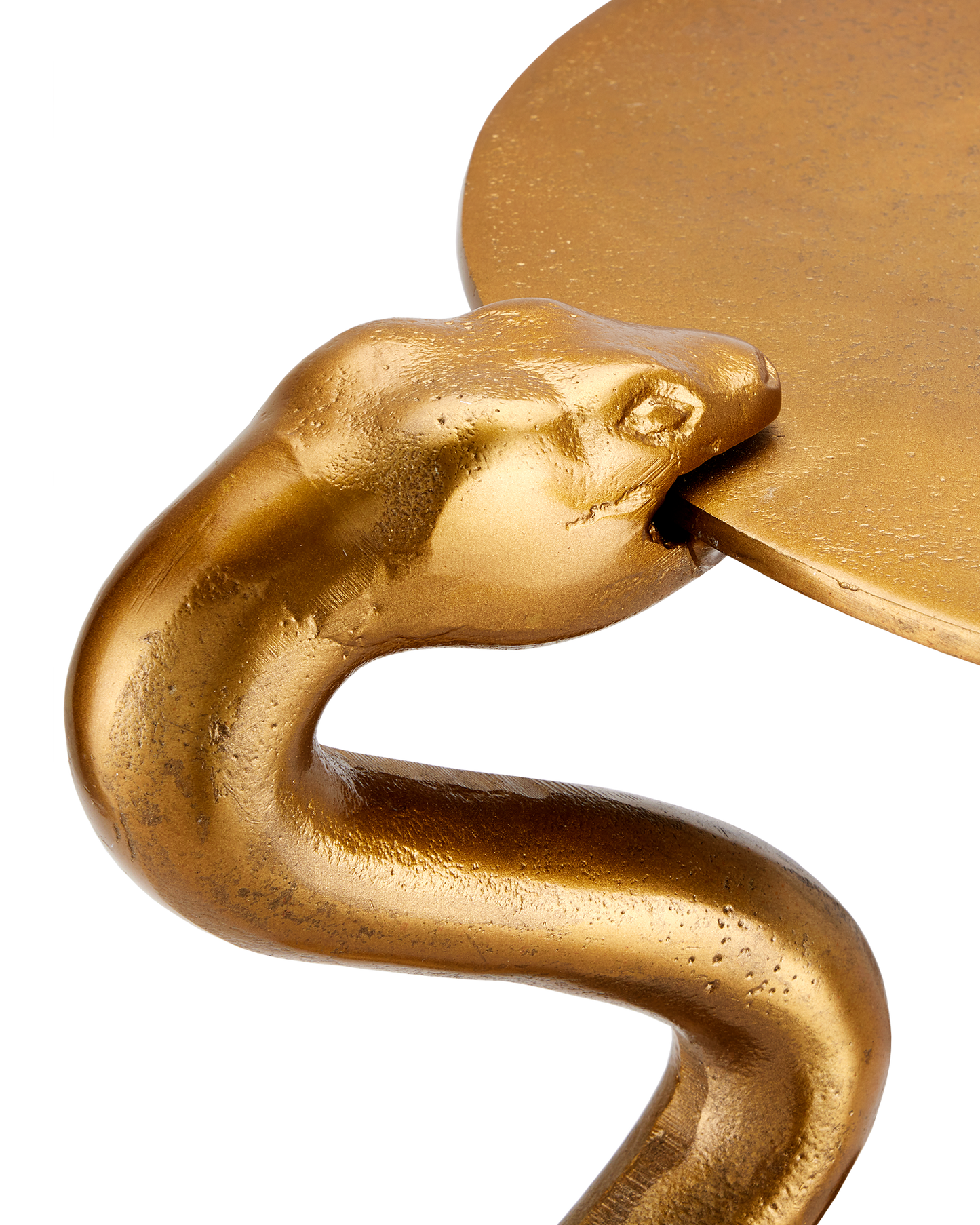 Serpent Brass Accent Table