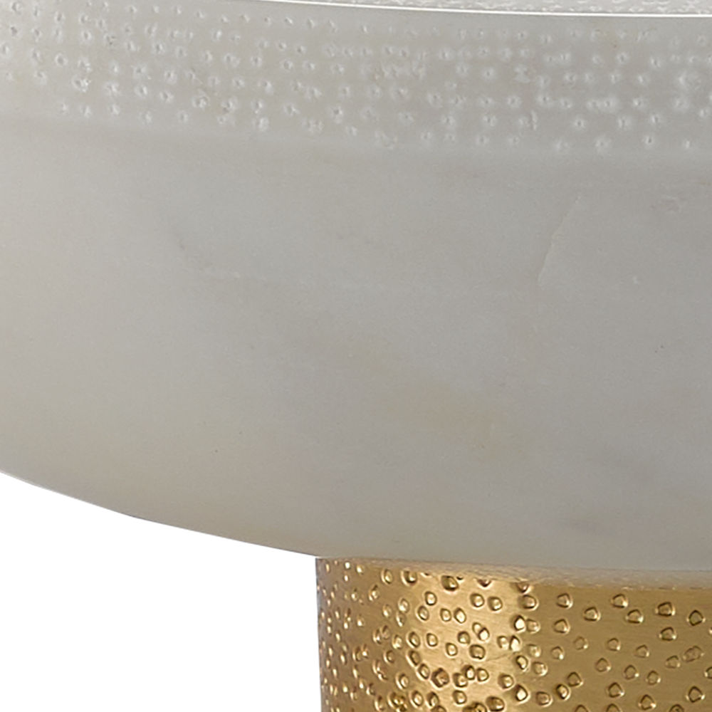 Valor Large White Marble Bowl