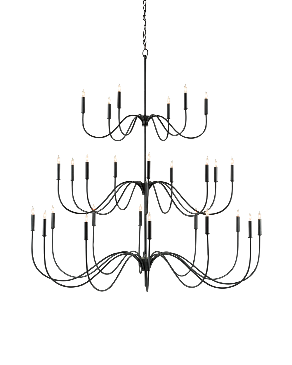 Tirrell Large Black Chandelier