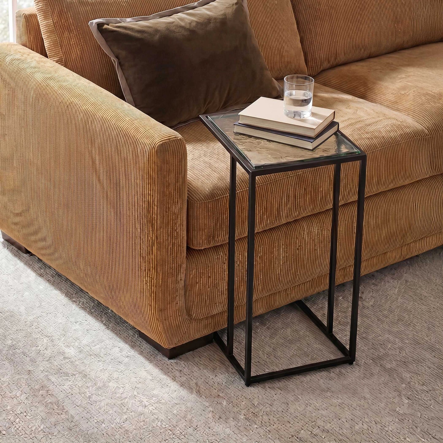 Uttermost Mateo Glass Top Accent Table