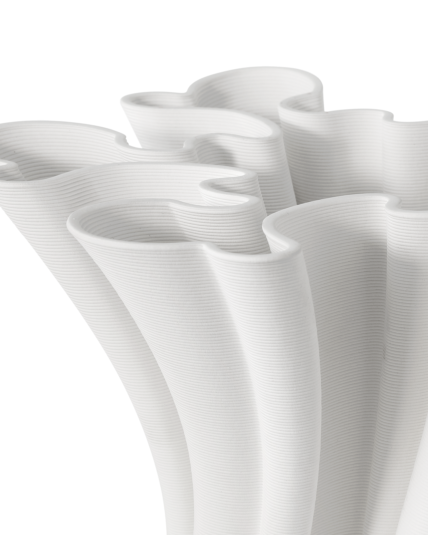 Godet Twist White Vase.