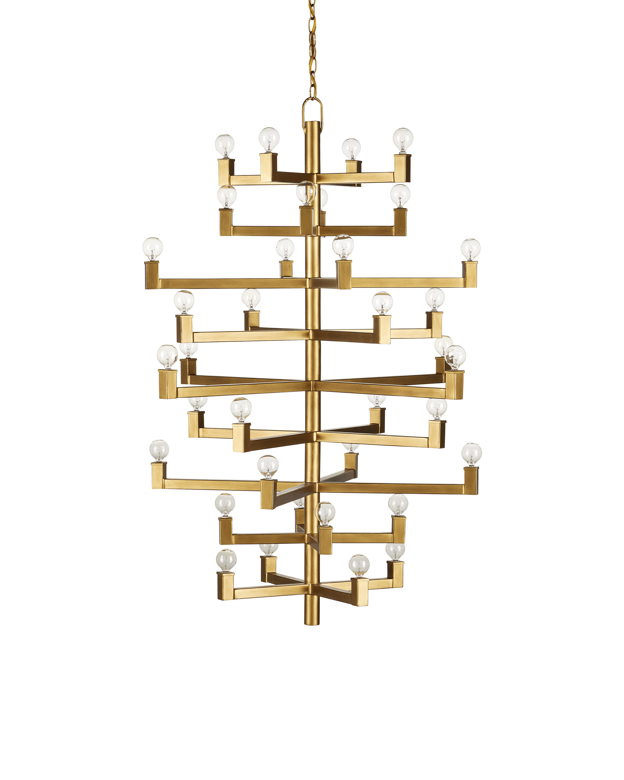 Andre Large Brass Chandelier - Thumbnail 3