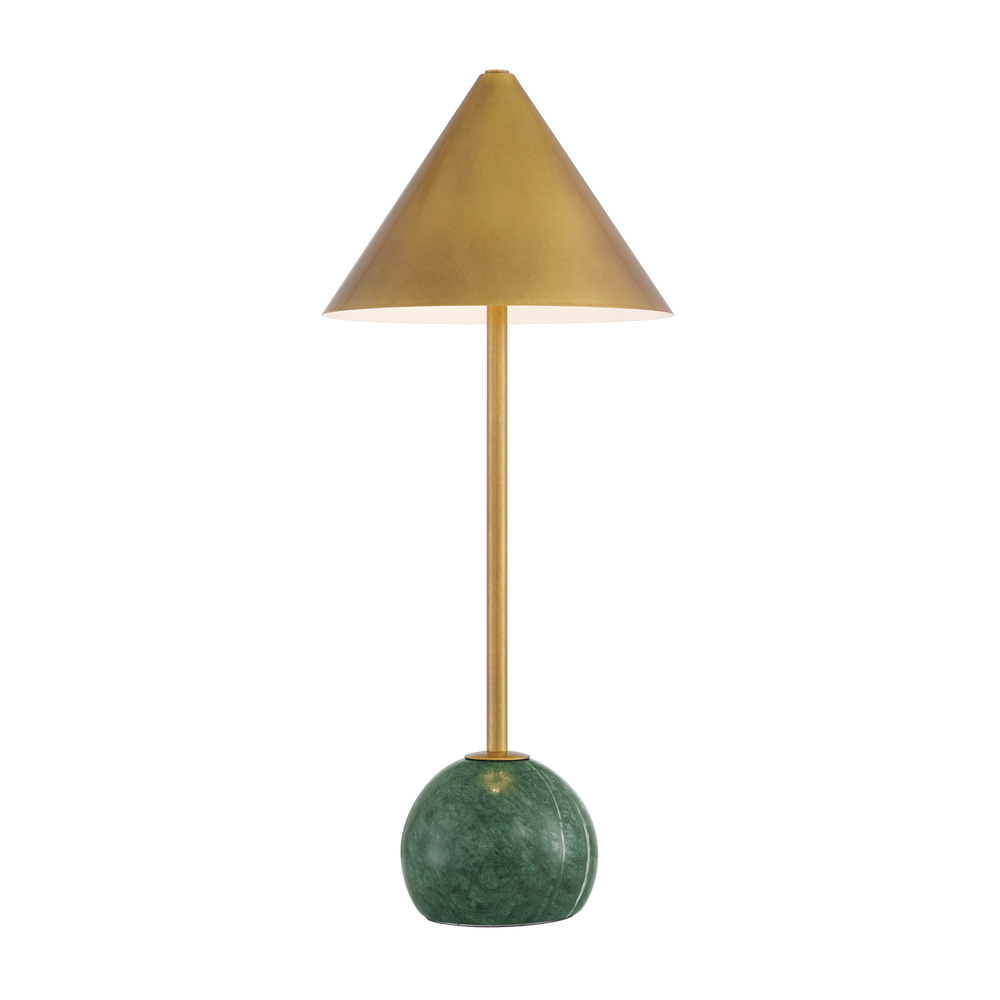 Journey Green & Brass Cordless Table Lamp.