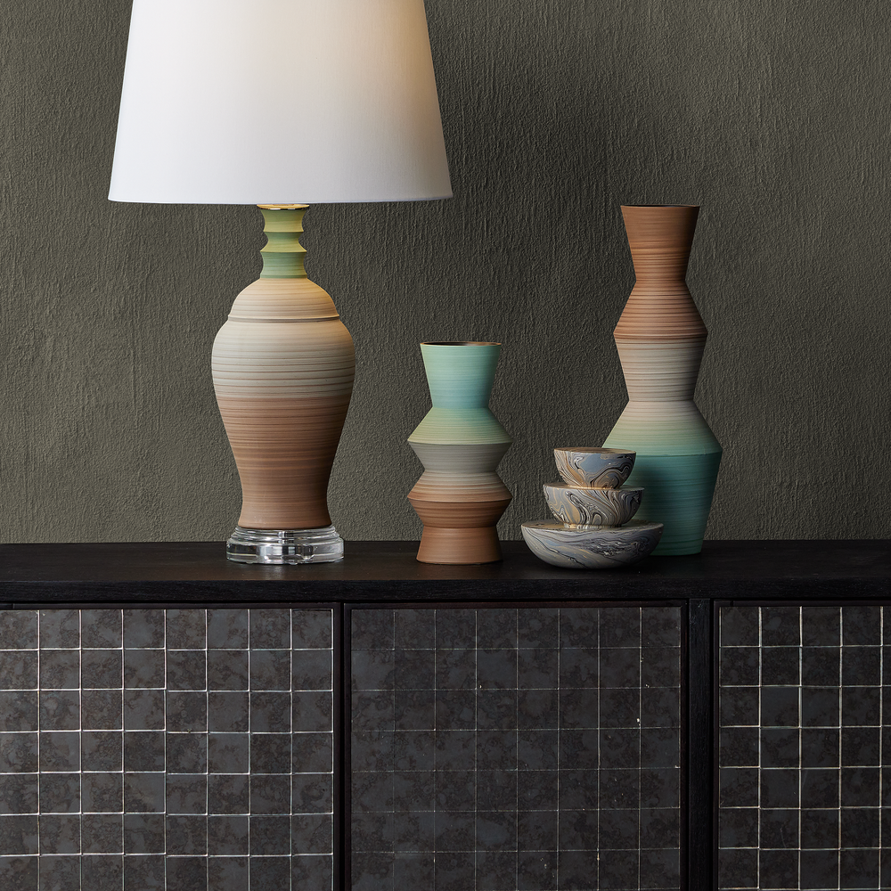 
                      
                        Happy 80's Brown & Pale Blue Vase Set of 2
                      
                    