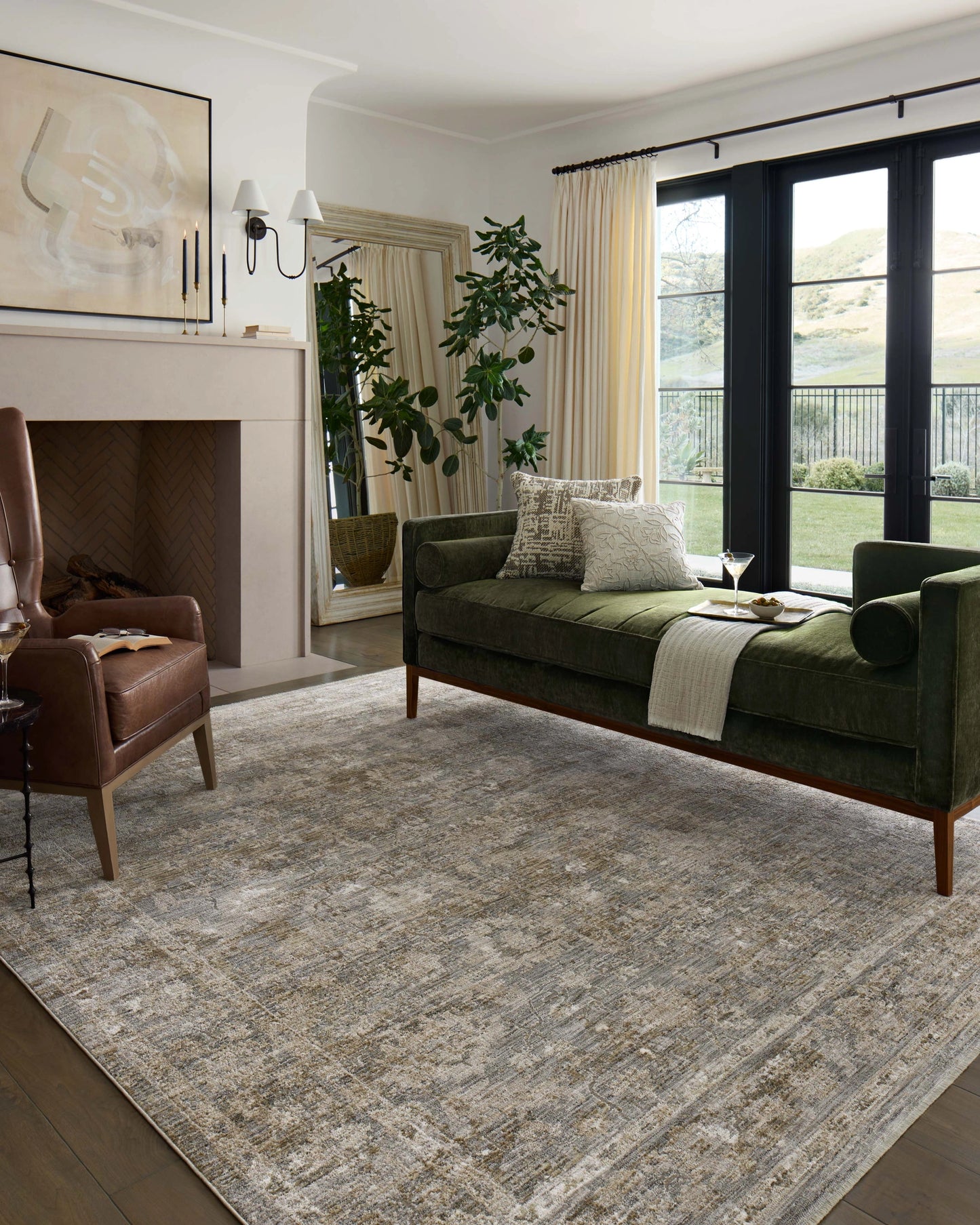 Loloi Tabitha Slate / Natural 2'-0" x 3'-4" Accent Rug