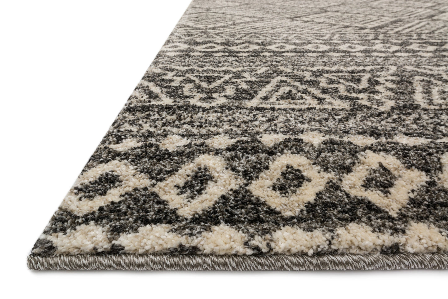 Loloi Emory Graphite / Ivory 5'-3" x 7'-7" Area Rug