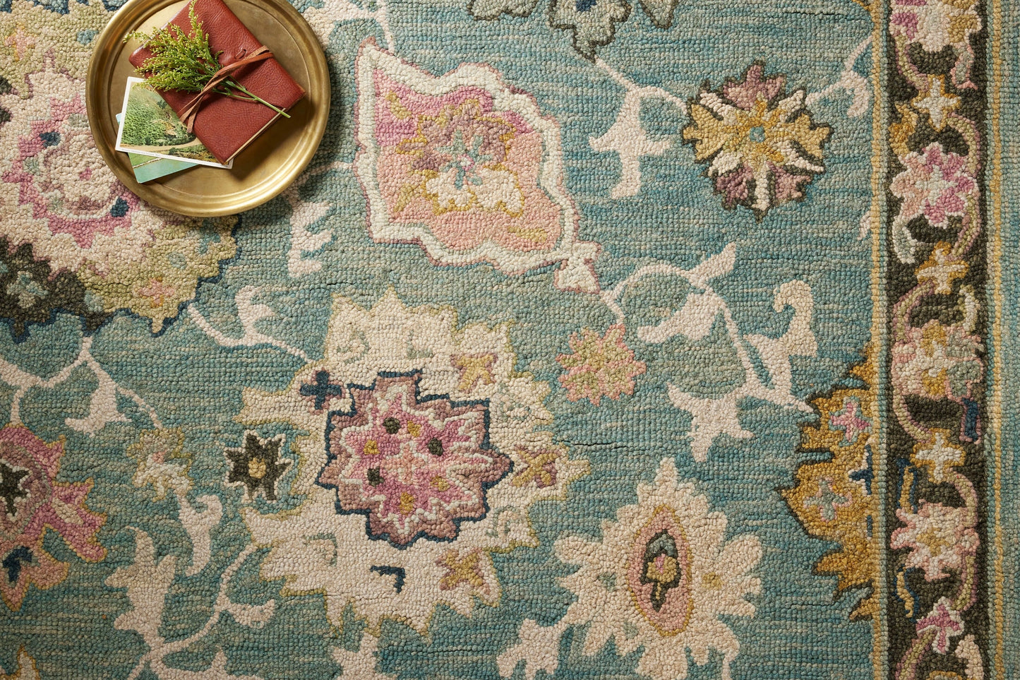 Loloi Padma Teal / Multi 2'-6" x 9'-9" Runner Rug
