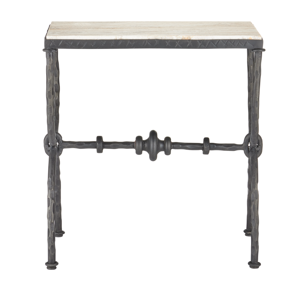 
                      
                        Agora White Travertine Side Table
                      
                    
