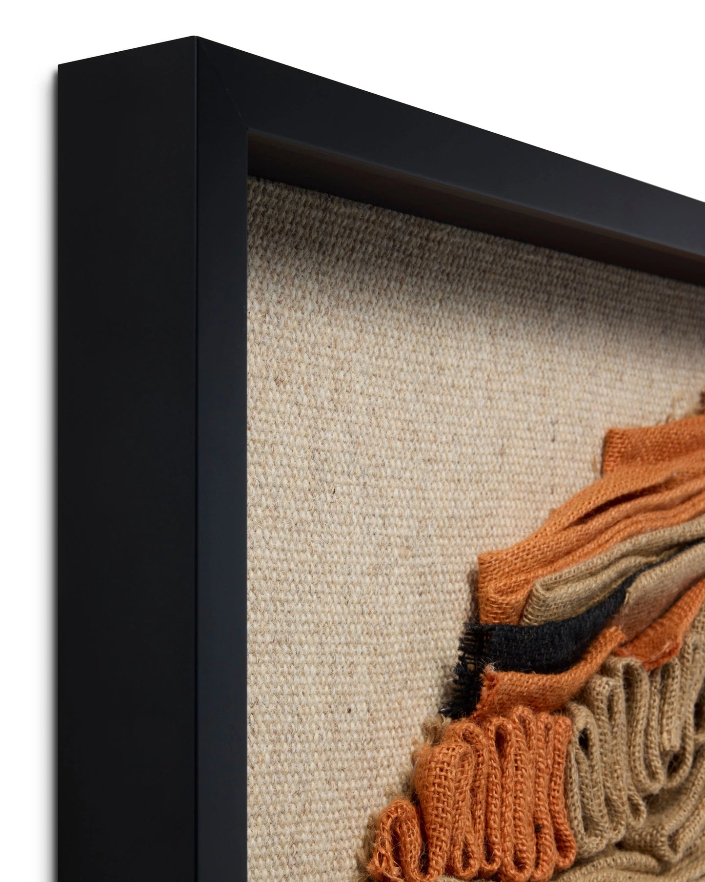 Loloi Uncoiled Orange / Beige 3' x 3' Wall Art