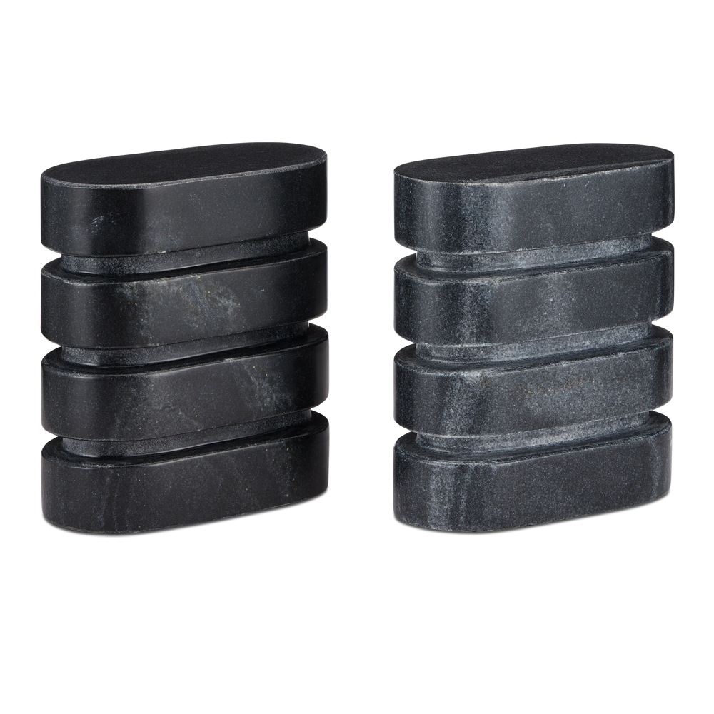 Bheslana Marble Black Object Set of 2.