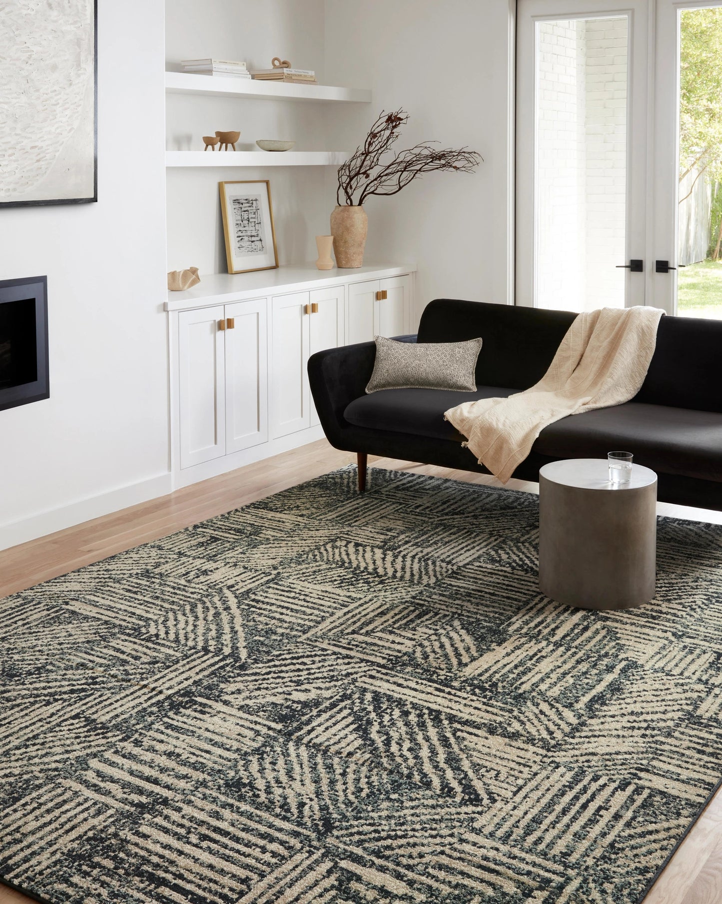 Loloi Bowery Midnight / Taupe 2'-3" x 7'-6" Runner Rug