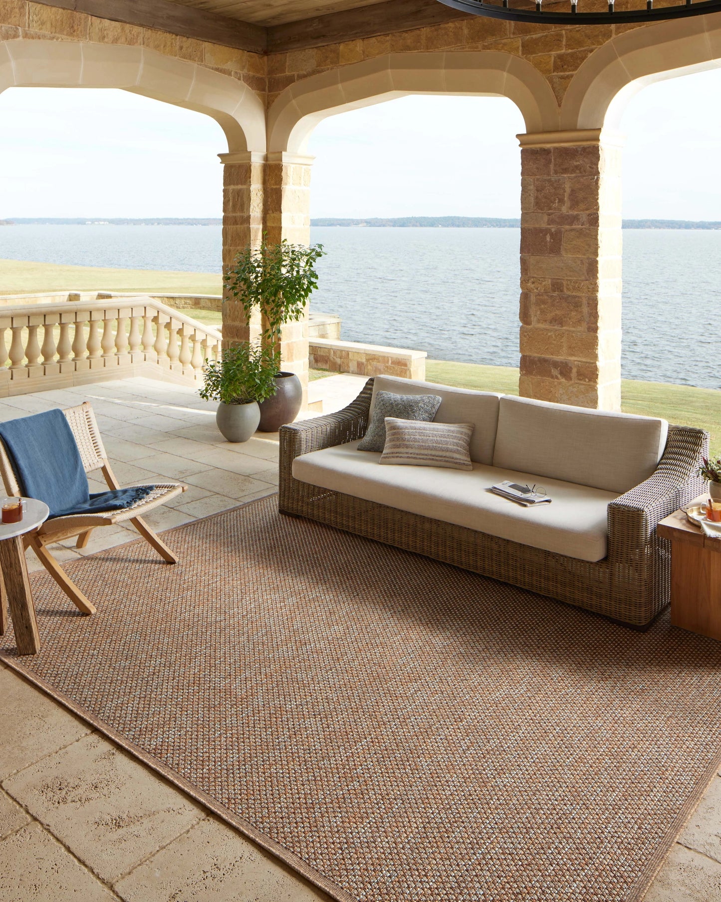Loloi Merrick Oatmeal / Sunrise 8'-9" x 12'-2" Area Rug