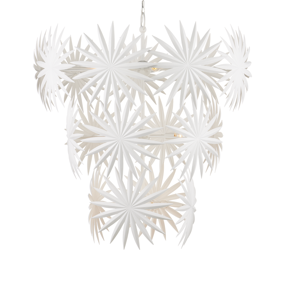 Bismarkia Large White Chandelier
