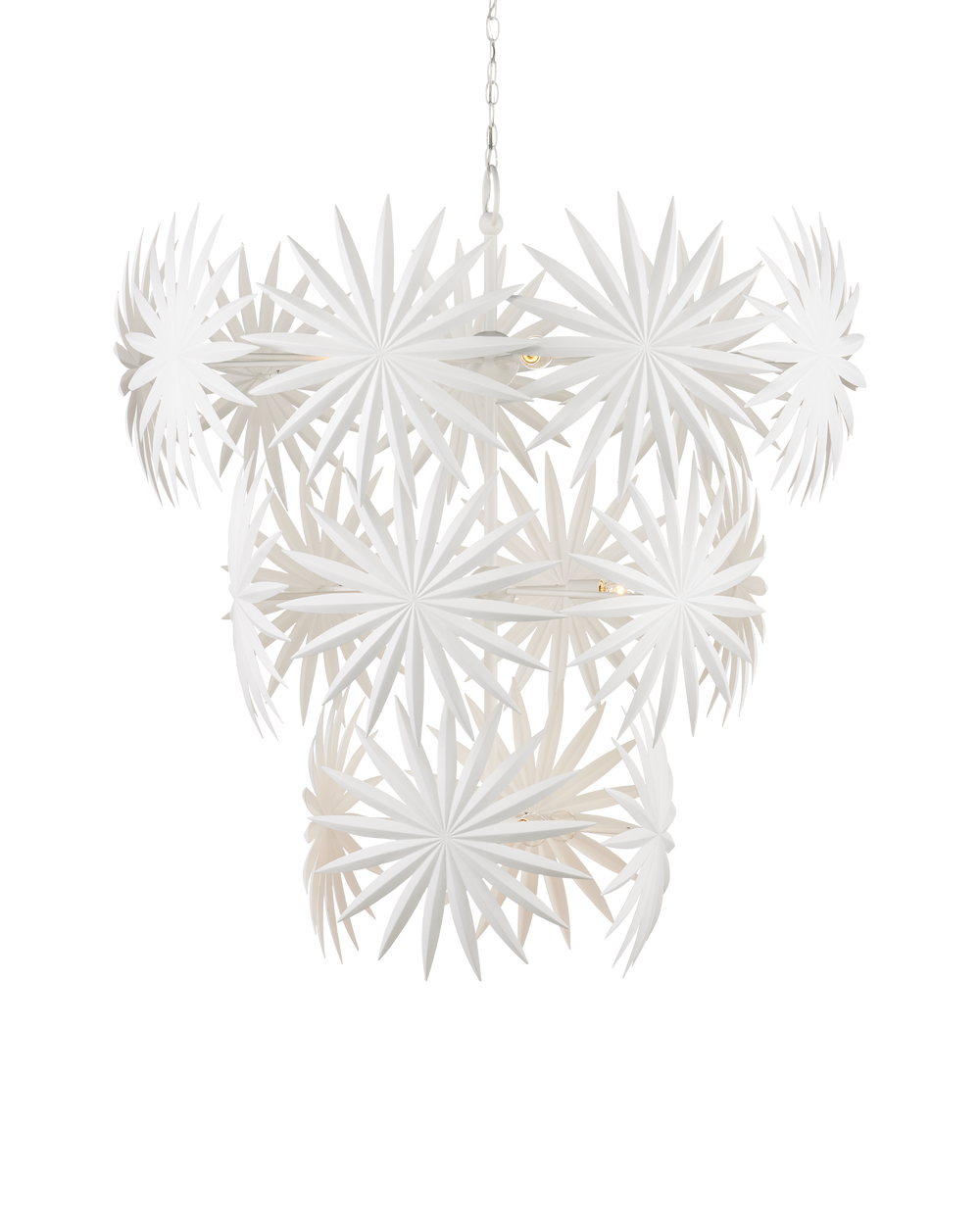 Bismarkia Large White Chandelier