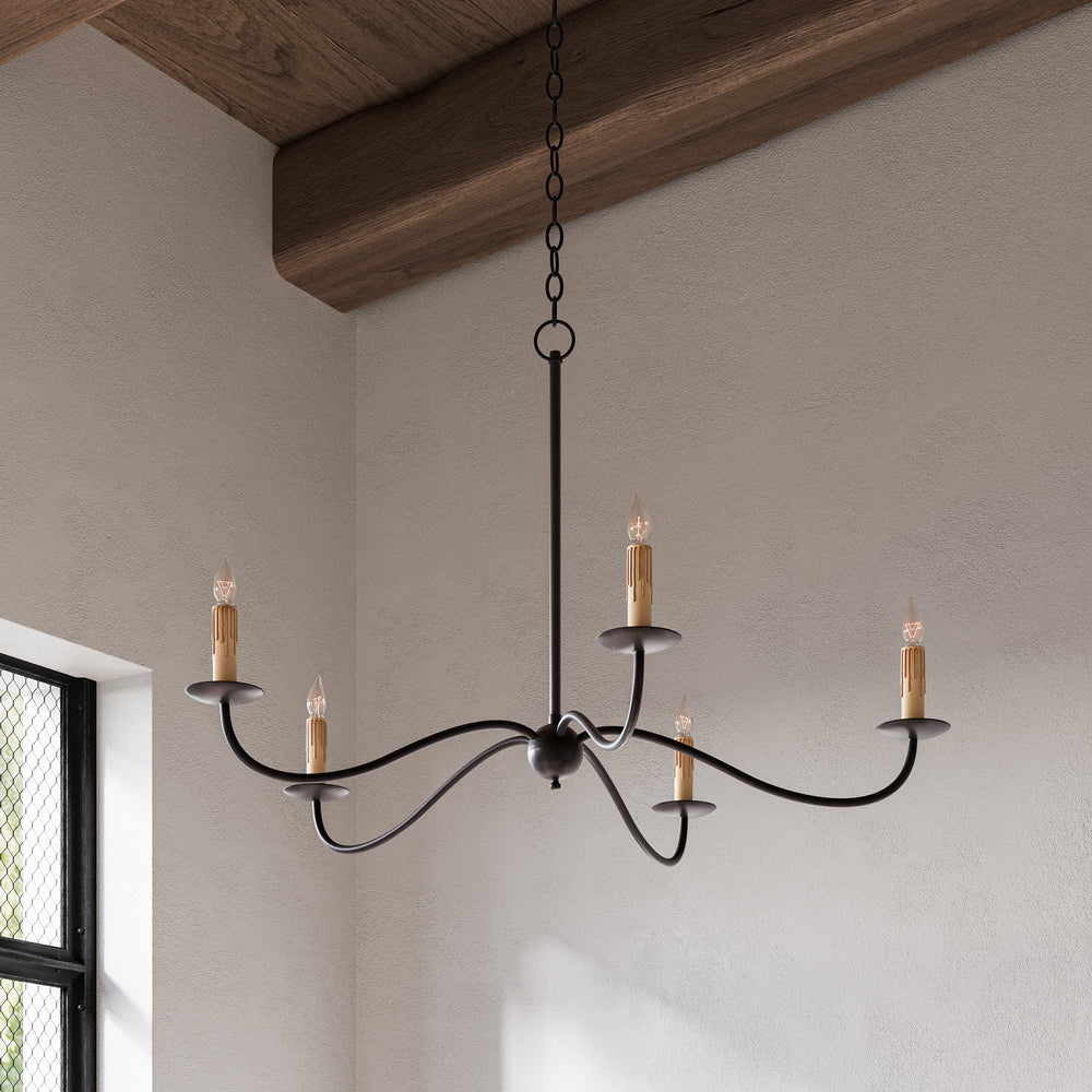 
                      
                        Saxon Small Black Chandelier
                      
                    