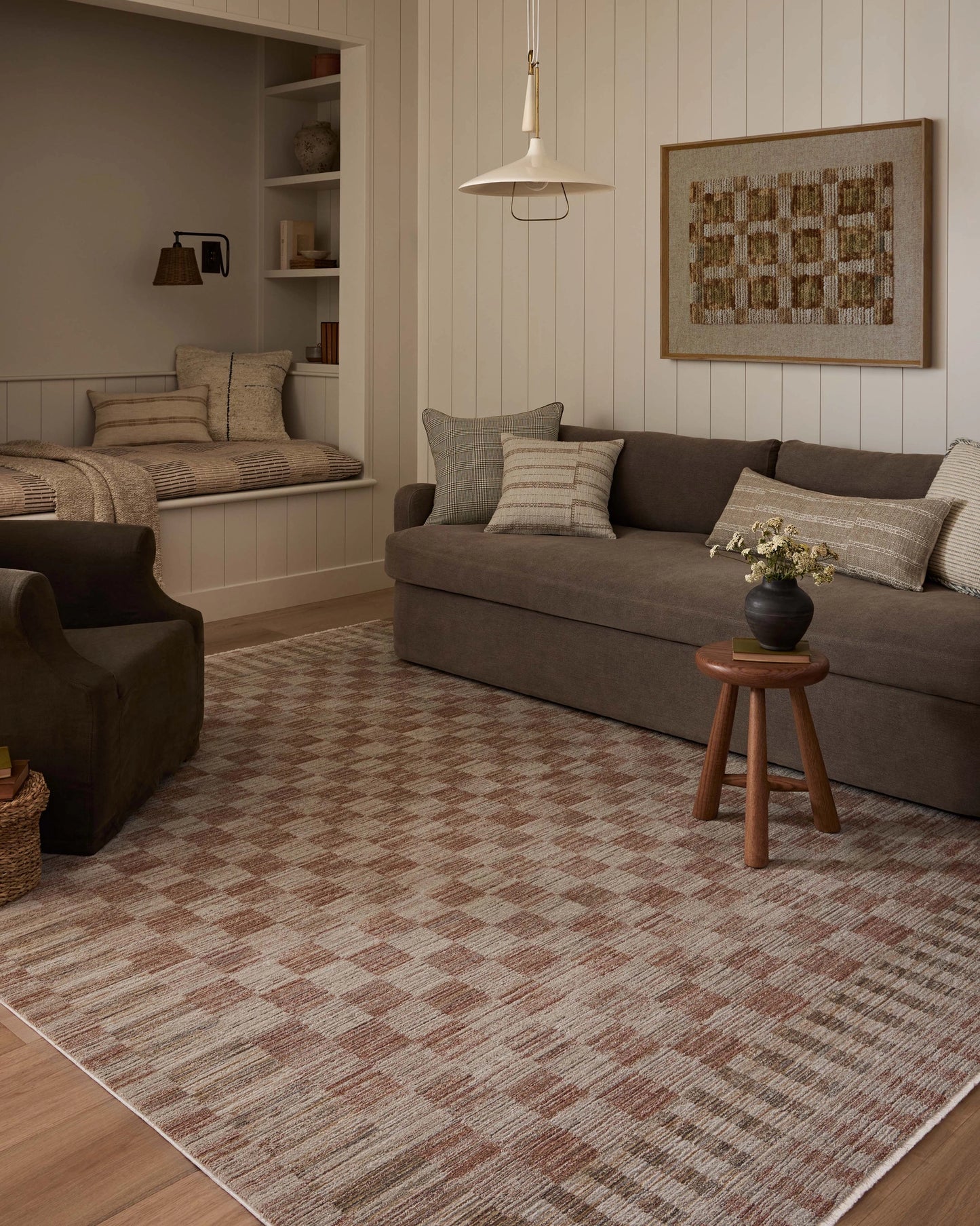 Amber Lewis x Loloi Cali Brick / Natural 6'-7" x 9'-2" Area Rug