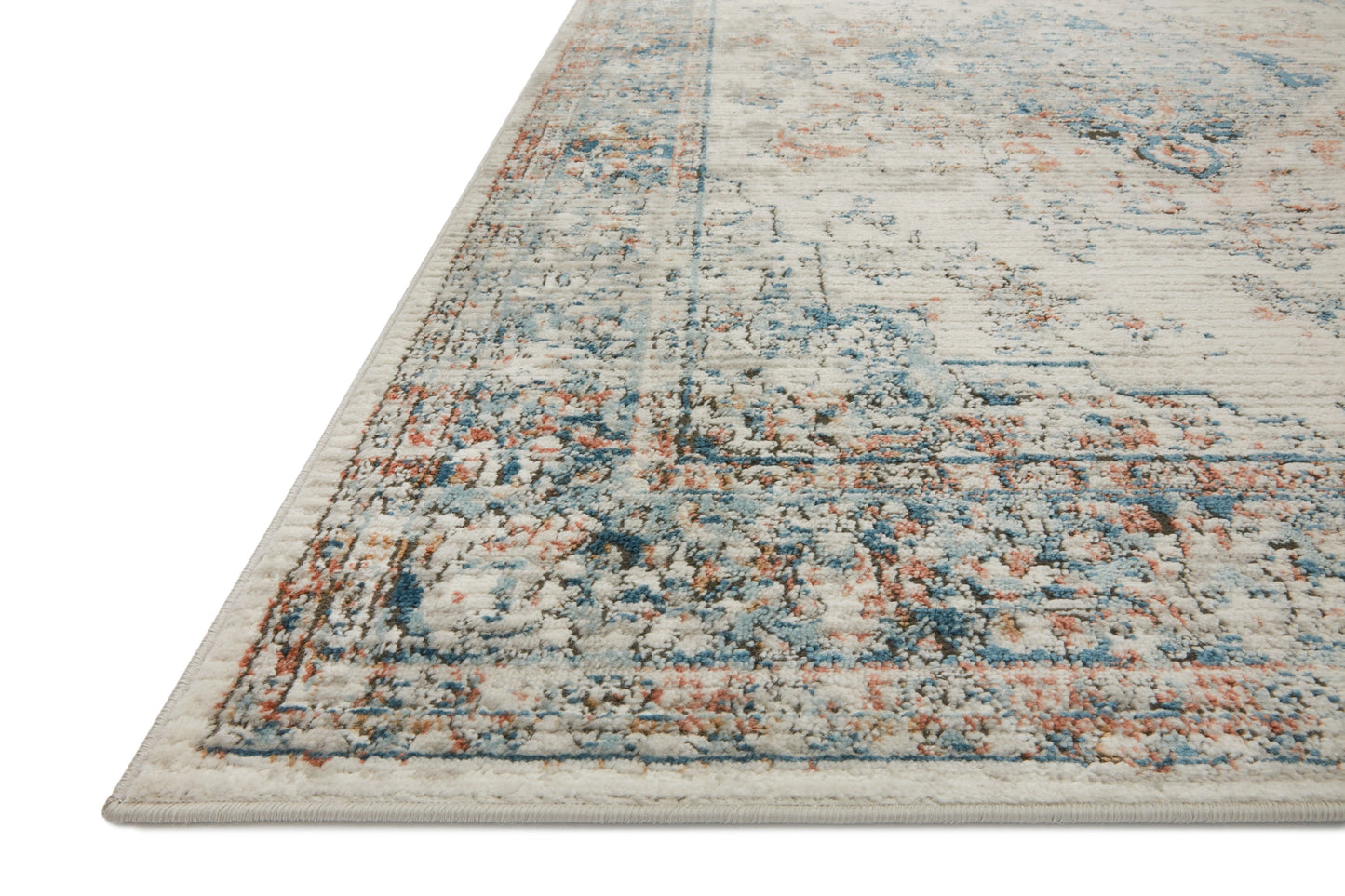 Loloi Bianca Ivory / Ocean 5'-3" x 7'-6" Area Rug