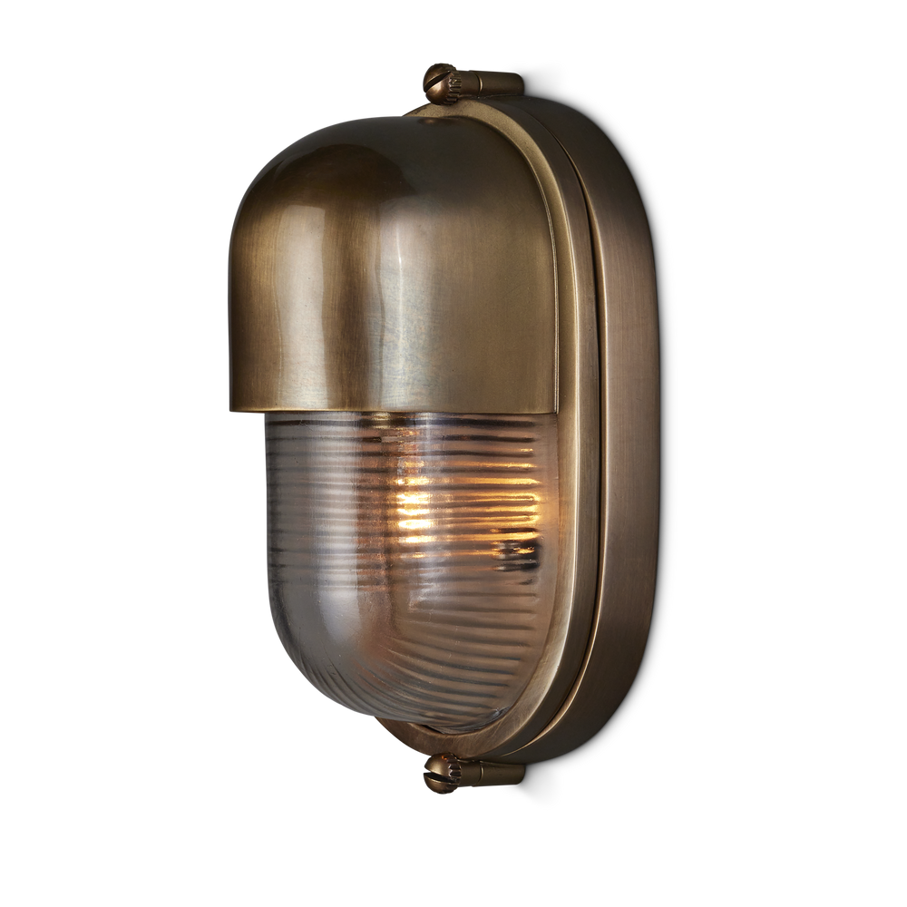 Maritime Brass Outdoor Wall Sconce.