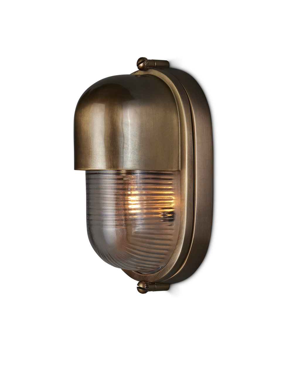 Maritime Brass Outdoor Wall Sconce.