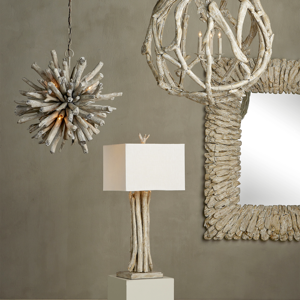 
                      
                        Driftwood Whitewash Orb Chandelier
                      
                    