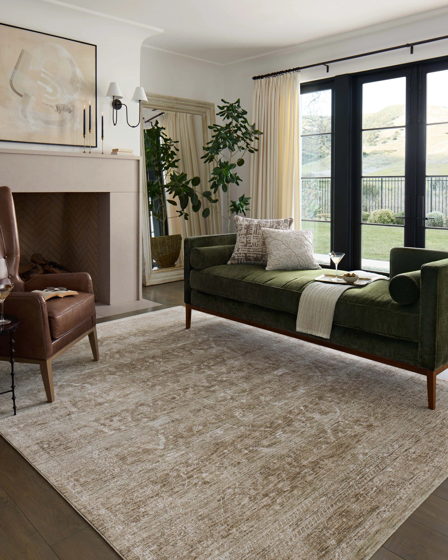 Loloi Tabitha Sage / Ivory 18" x 18" Sample Rug