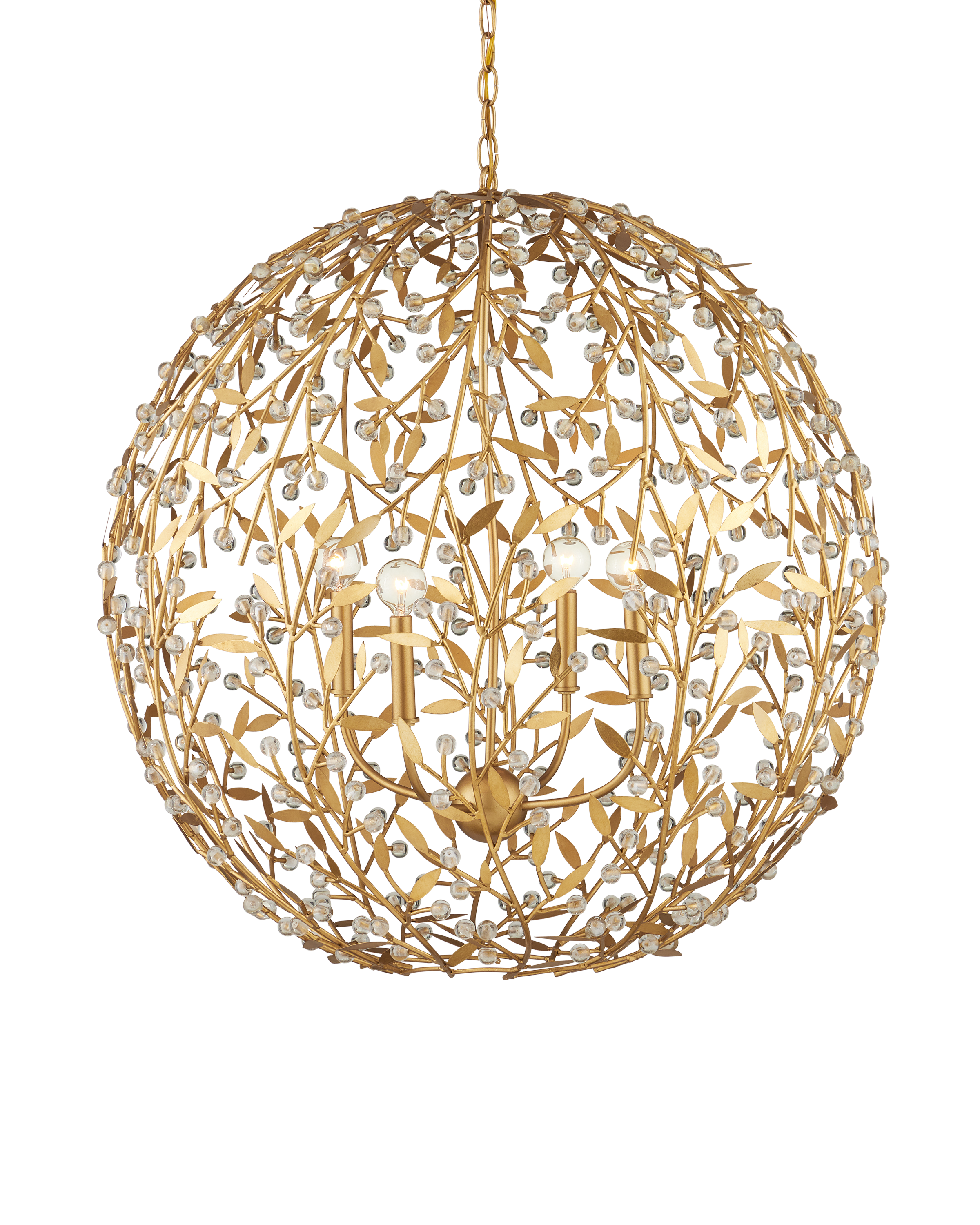 Secret Garden Gold Orb Chandelier - Thumbnail 2