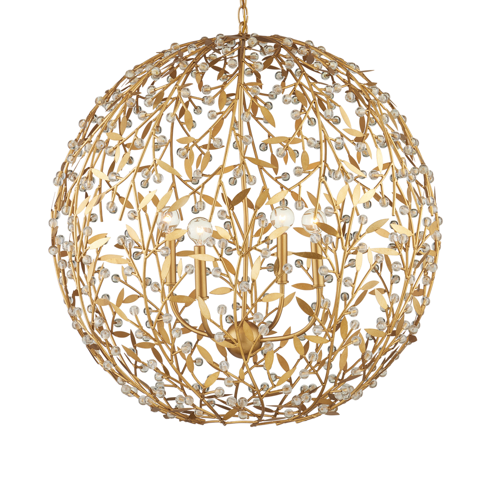 Secret Garden Gold Orb Chandelier