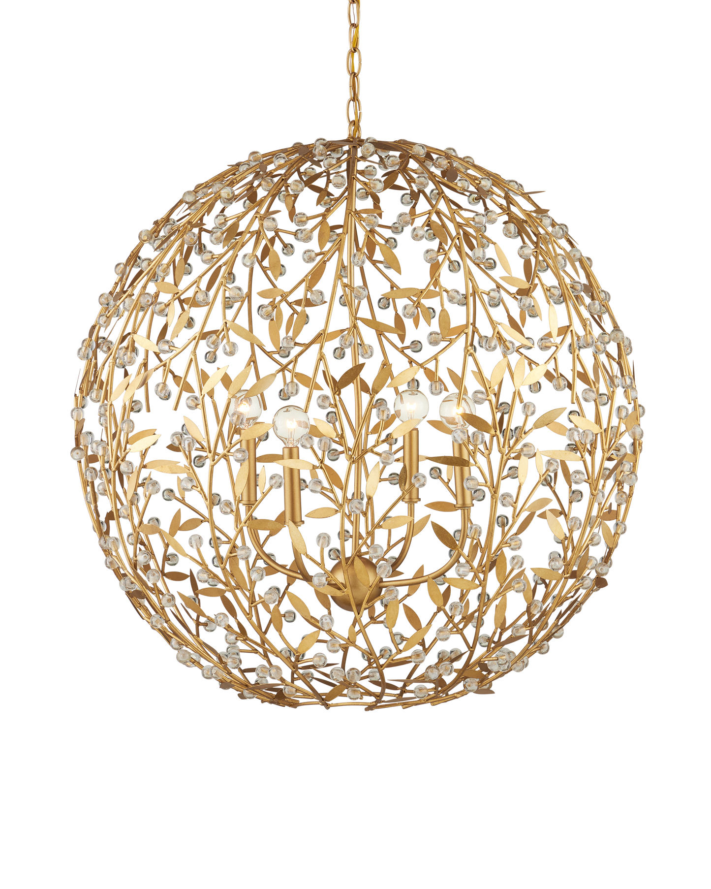Secret Garden Gold Orb Chandelier