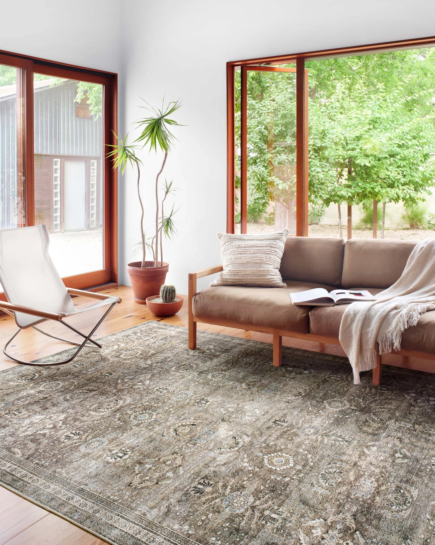 Loloi Layla Antique / Moss 18" x 18" Sample Rug