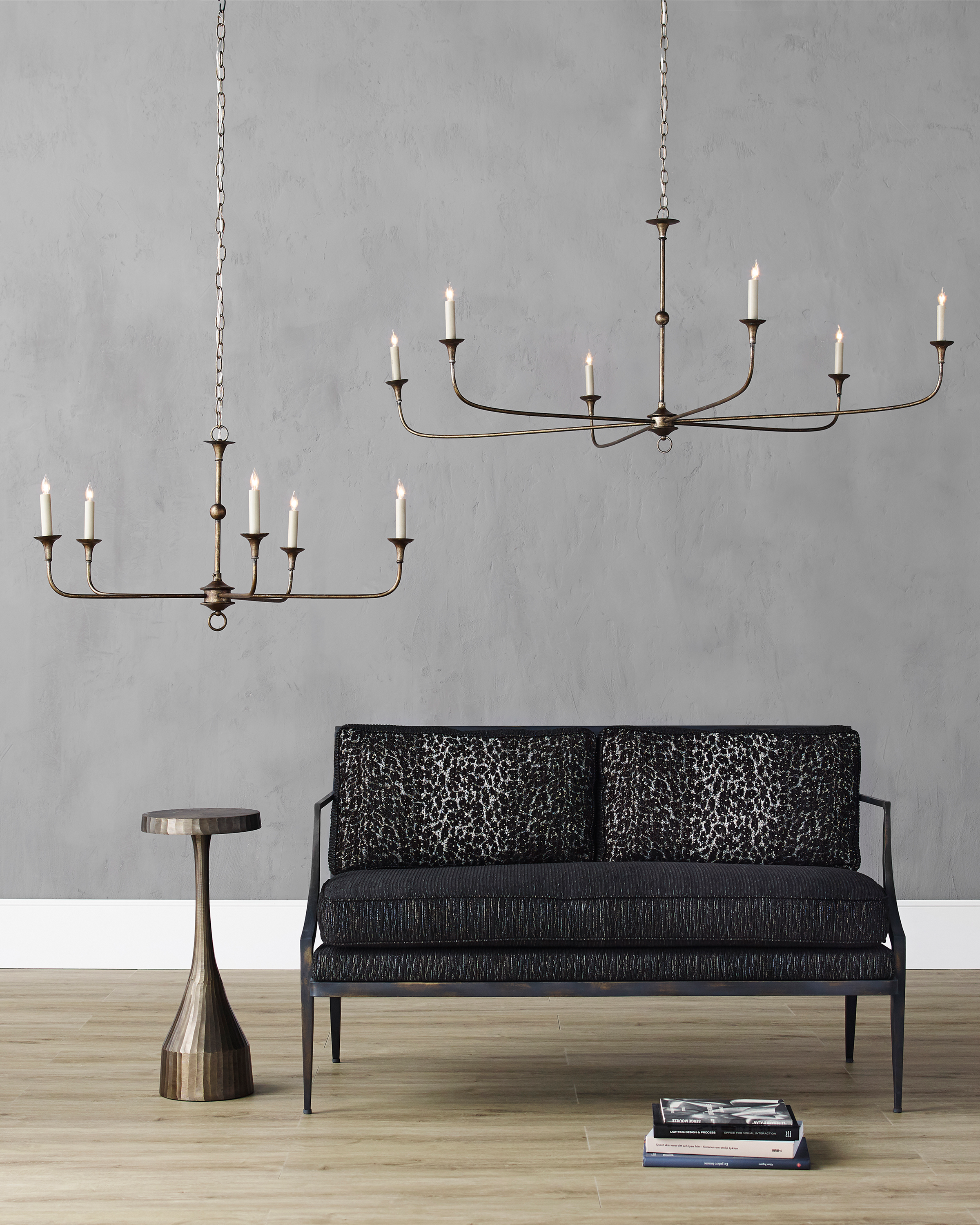 Nottaway Small Bronze Chandelier - Thumbnail 2