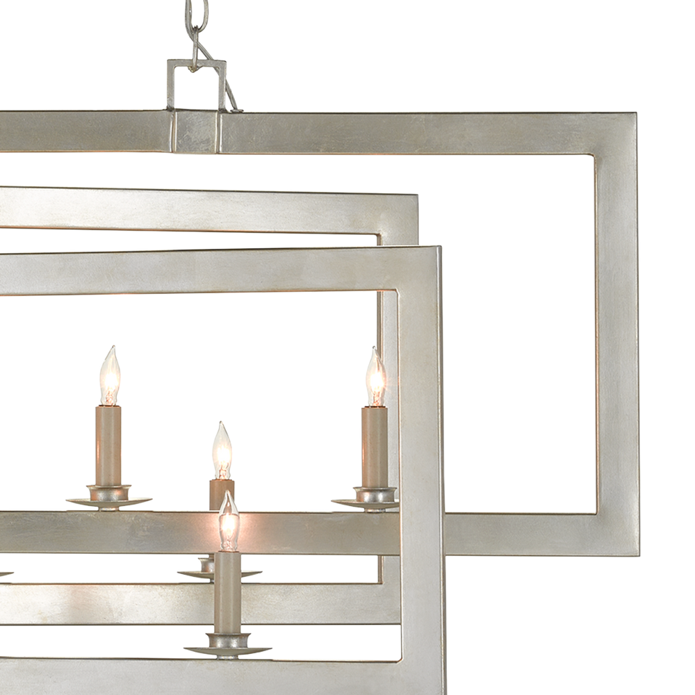 Middleton Rectangular Silver Chandelier