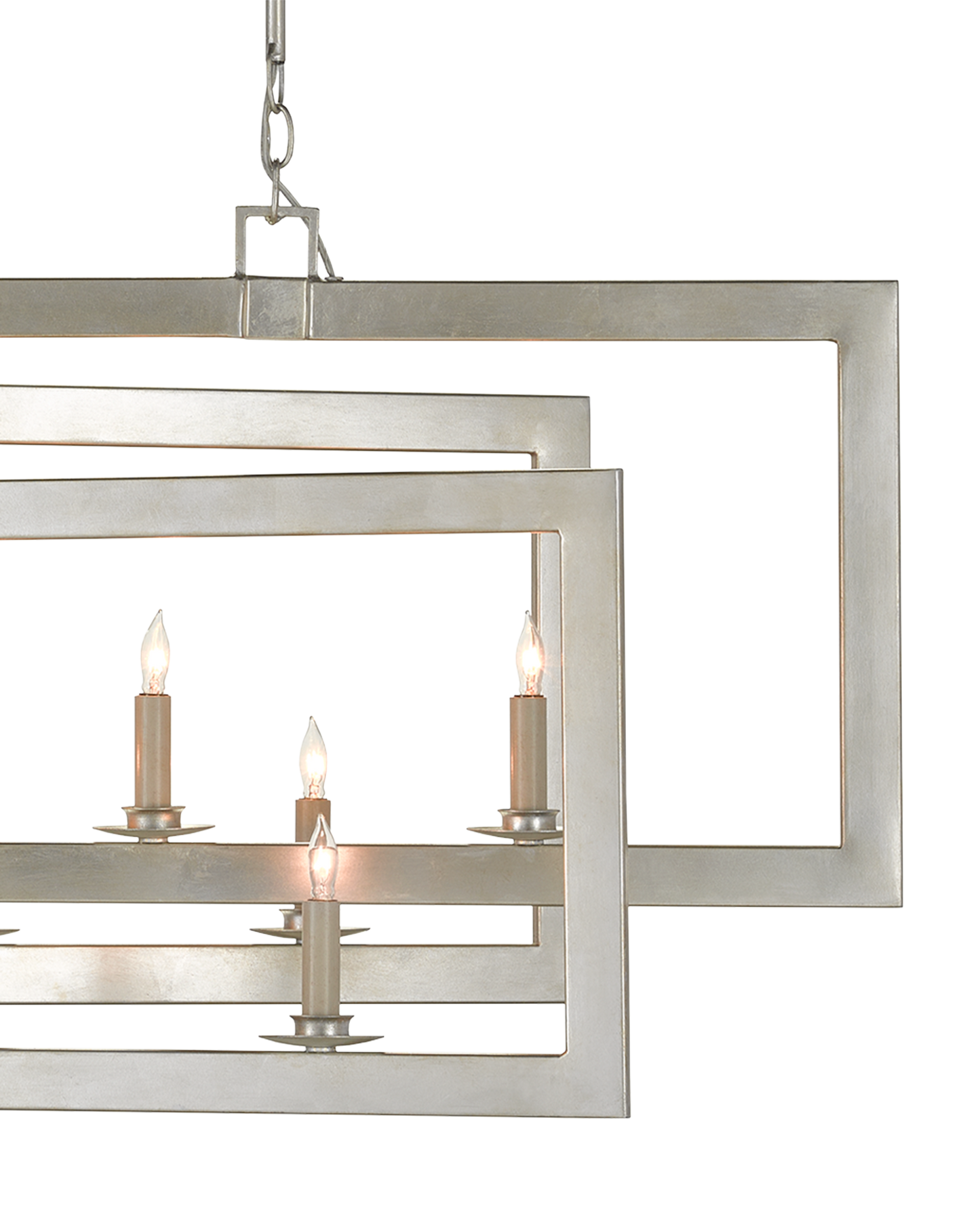 Middleton Rectangular Silver Chandelier