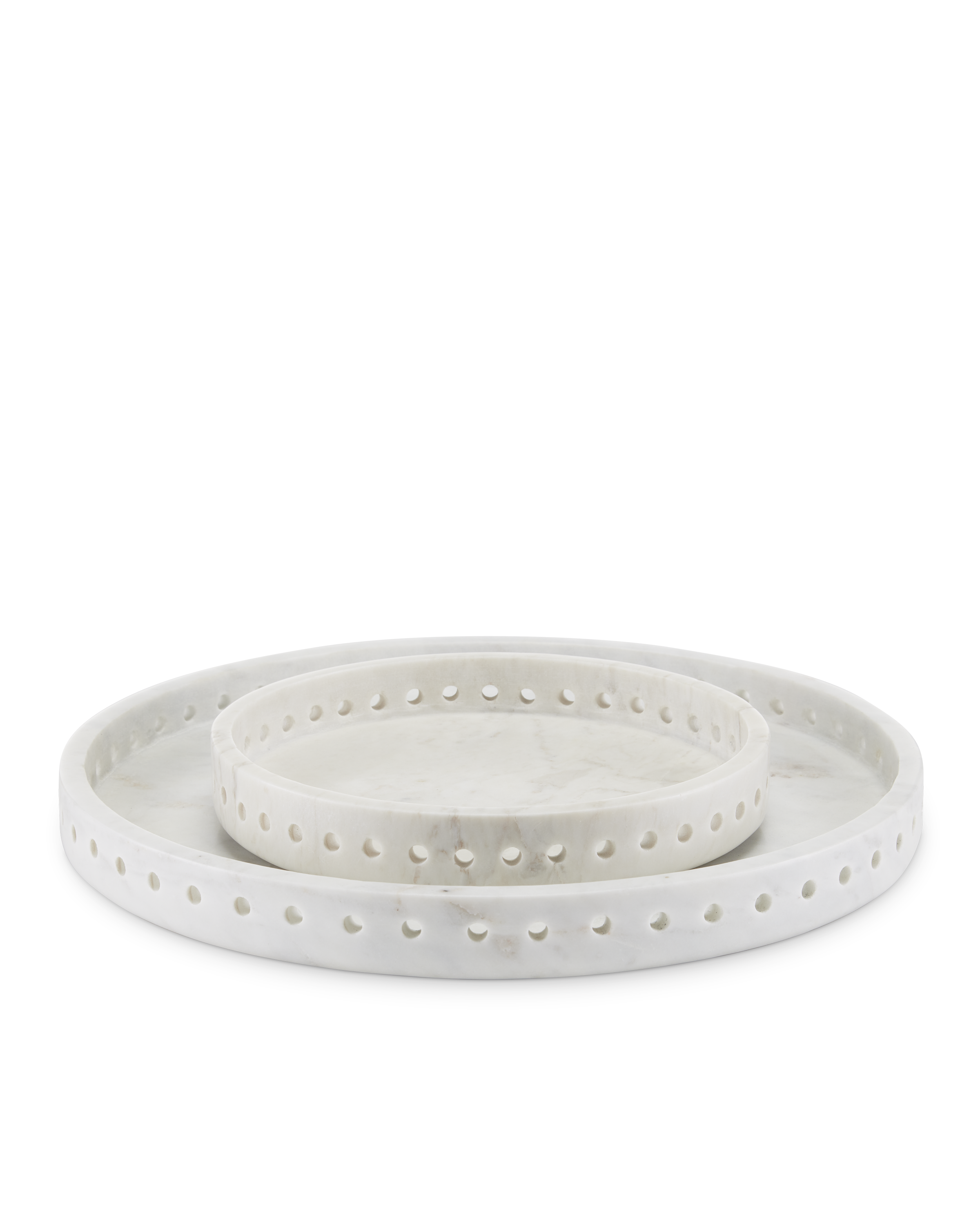 Freya Large White Marble Tray - Thumbnail 2