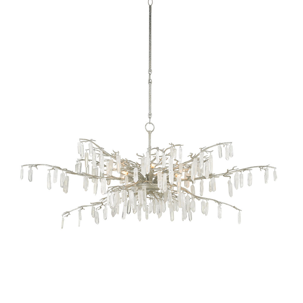 
                      
                        Forest Dawn Silver Chandelier.
                      
                    