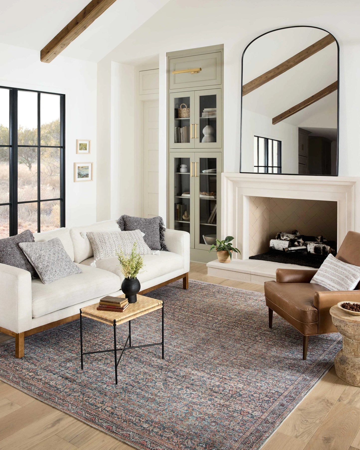 Loloi Adrian Denim / Multi 7'-6" x 9'-6" Area Rug