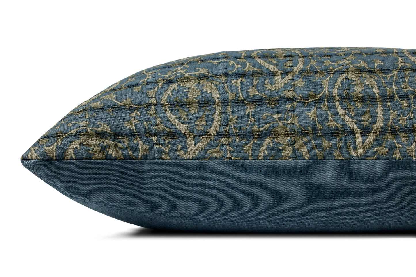 Jean Stoffer x Loloi PJS0025 Blue / Green 13'' x 21'' Pillow