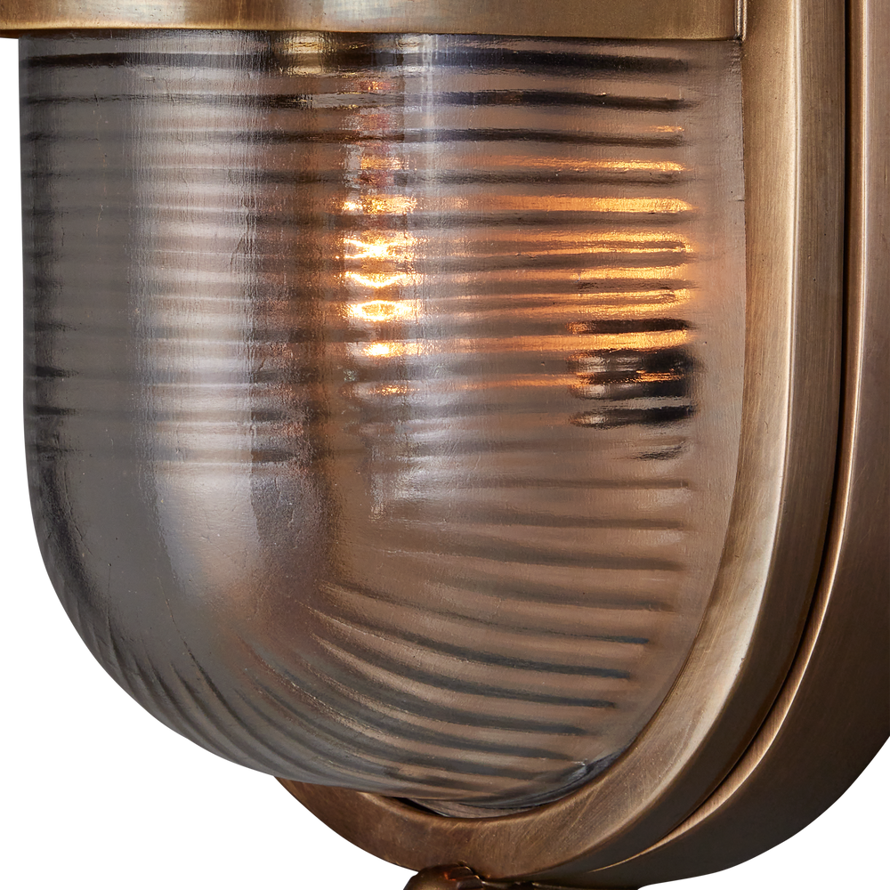 Maritime Brass Outdoor Wall Sconce.