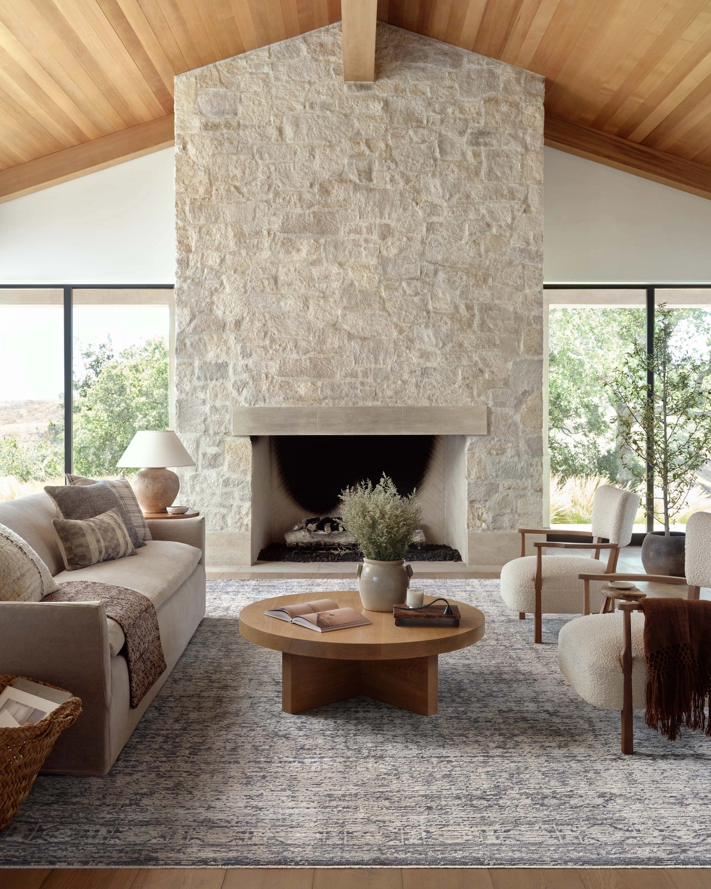 Amber Lewis x Loloi Alie Charcoal / Dove 9'-6" x 13'-1" Area Rug