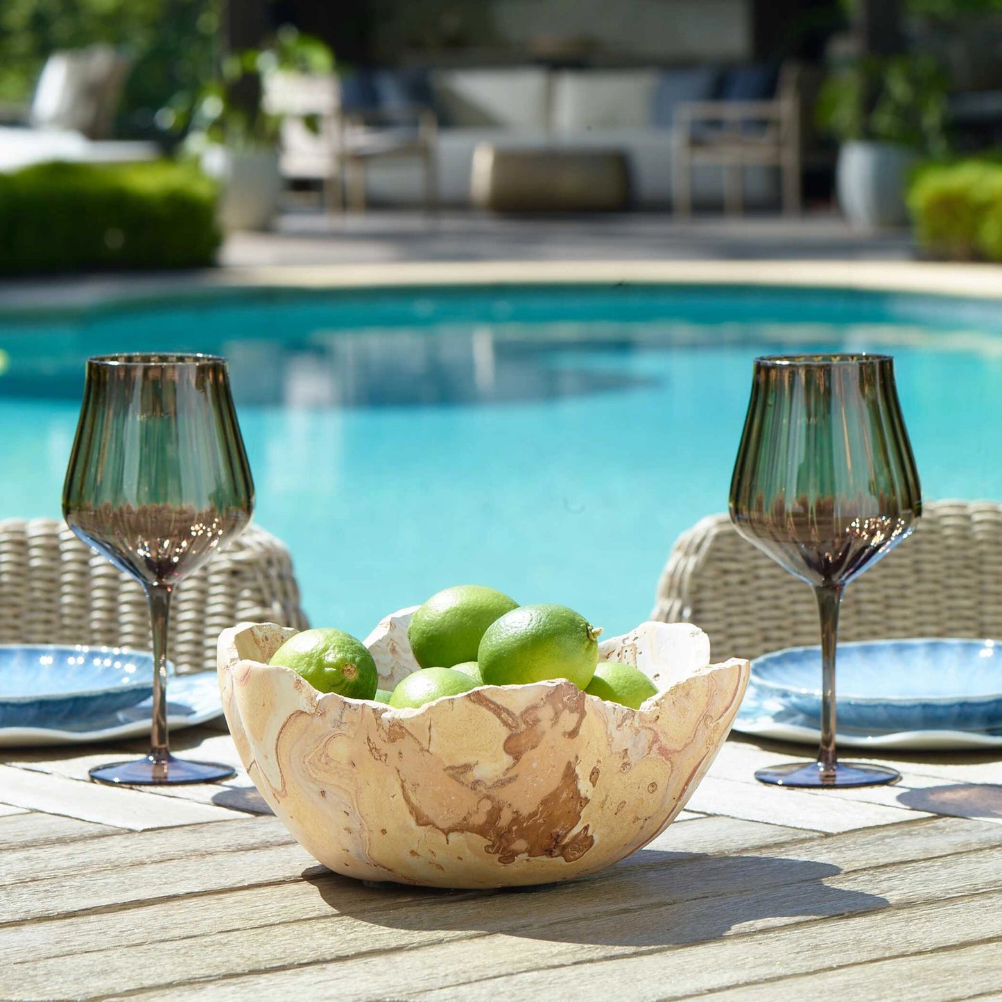 Uttermost Sahara Bloom Indoor-Outdoor Stone Bowl
