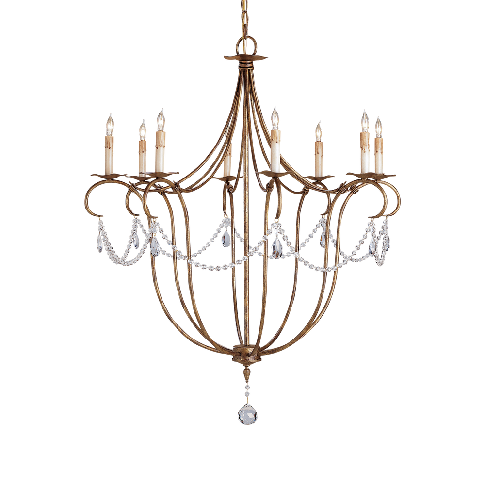 Crystal Lights Large Gold Chandelier